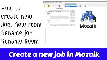 MZ01 How to Create a new Job and Room in Mozaik &Rename them VIRTUCADD #mozaikDesign #mozaikLearning