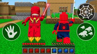 LEGO SUPERHEROES HOW TO PLAY SPIDER MAN vs IRON MAN in Minecraft GAMEPLAY Compilation #minecraft