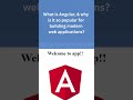 What is angular? #frontendinterview #frontenddevelopment #angular #WebDevelopment