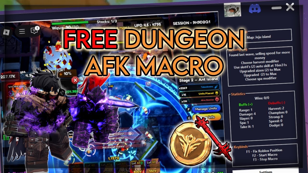 *Free* Dungeons AHK Macro (+ Macro File) | Anime Vanguards - YouTube