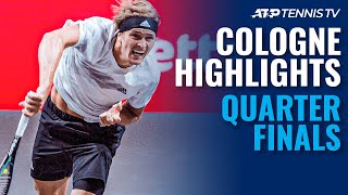 Zverev & Bautista Agut Battle Into Semis | Cologne 1 2020 Quarter-Final Highlights