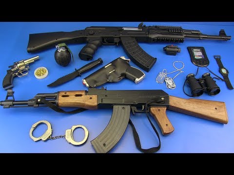 Toy Guns Toys For Kids Guns Ak 47 Military Equipment Box Of Toys Youtube - ak407 roblox