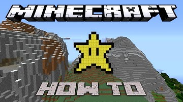 Minecraft ~8 Bit~ HOW TO : Mario Star (Tutorial) /W Killerkev