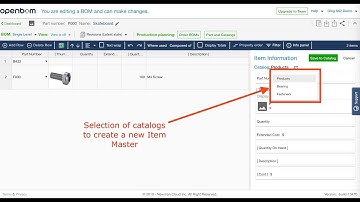 New Item Master - multiple catalog selection