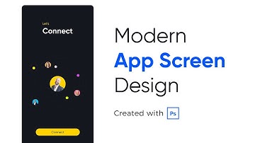 Modern App Screen Design in Photoshop | App Design in Photoshop | Splash Screen Design