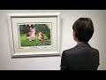 マイケル・ルー　「庭でおすまし」　猫　絵画　ポップアート　インテリア　ジークレー　版画　ルーグラフ　額付き