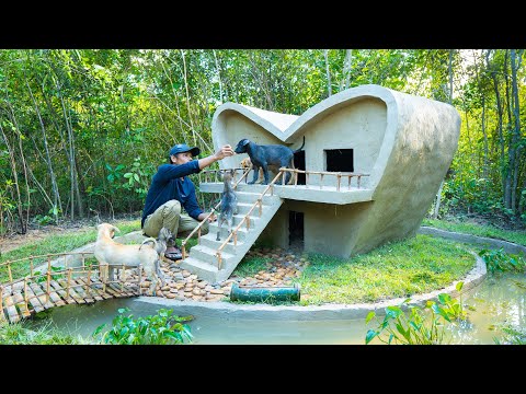 Dog rescue and build Loving Dog House   Build House for Puppies