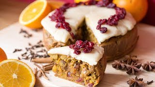 No eggs, butter, flour, sugar in this healthy cake recipe. vegan and
gluten-free christmas recipe that's loaded with goodness. full - ht...