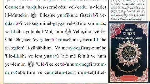 ختمة من مصحف التجويد باللغة التركية الصفحة رقم 67