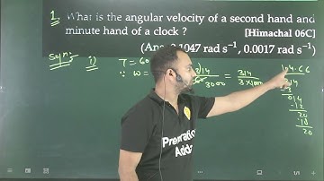 Pfp-1 motion in a plane :what is the angular velocity of a second hand and minute hand of a clo
