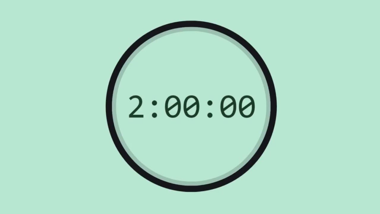 2 Hour Timer | Silent Countdown | Downcount Timers - YouTube