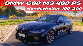 Zeiten messen im BMW G80 M3 2021 | 480 PS | Handschalter | 100-200