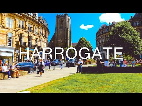 🇬🇧 4K Walking Tour of Harrogate☀️Explore this Beautiful English Spa Town in Yorkshire.