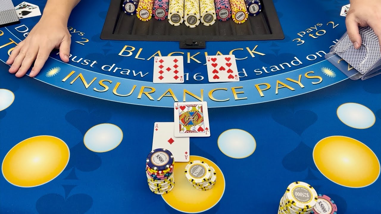 INCREDIBLE $300,000 BLACKJACK BET & DOUBLE DOWN WINS DURING $1,000,000 BLACKJACK COMEBACK WIN!