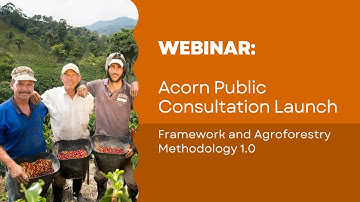 Public Consultation for the Acorn Methodology and Framework