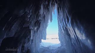 Winter Baikal... Красивое видео Лед озера Байкал, аэросъёмка