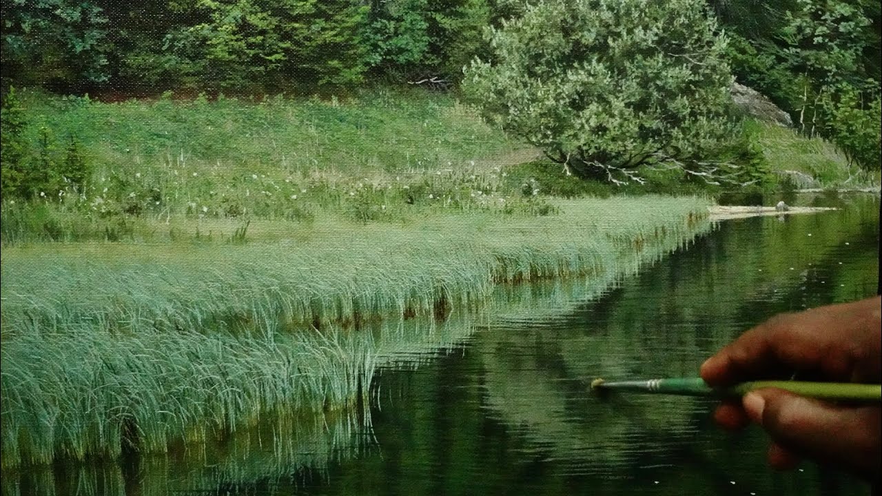 How To Painting Water Details With Acrylic Time Lapes 76 YouTube