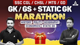 GK GS + Static GK Marathon Class For SSC CGL/CHSL/MTS/GD | GK GS By Pawan Moral & Sahil Madaan