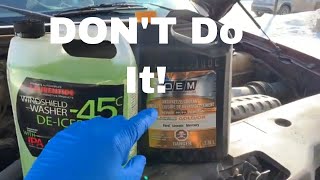 Adding Antifreeze To Washer Fluid - you won't like the results! 