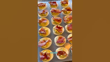 Simple, southern, and always gone before dinner 😈🥚🥓😋 #deviledeggs #deviledegg #recipe