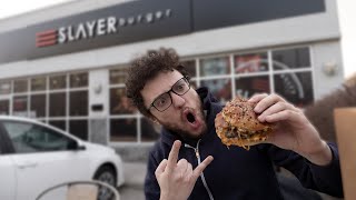 TRYING THE "SLAYER BURGER"