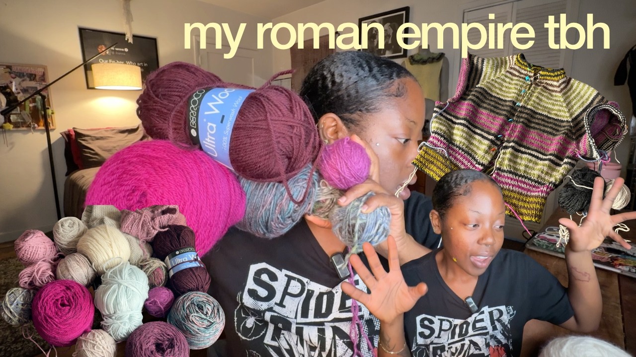 knitting the viral loupy stripe cardigan after failing twice - YouTube