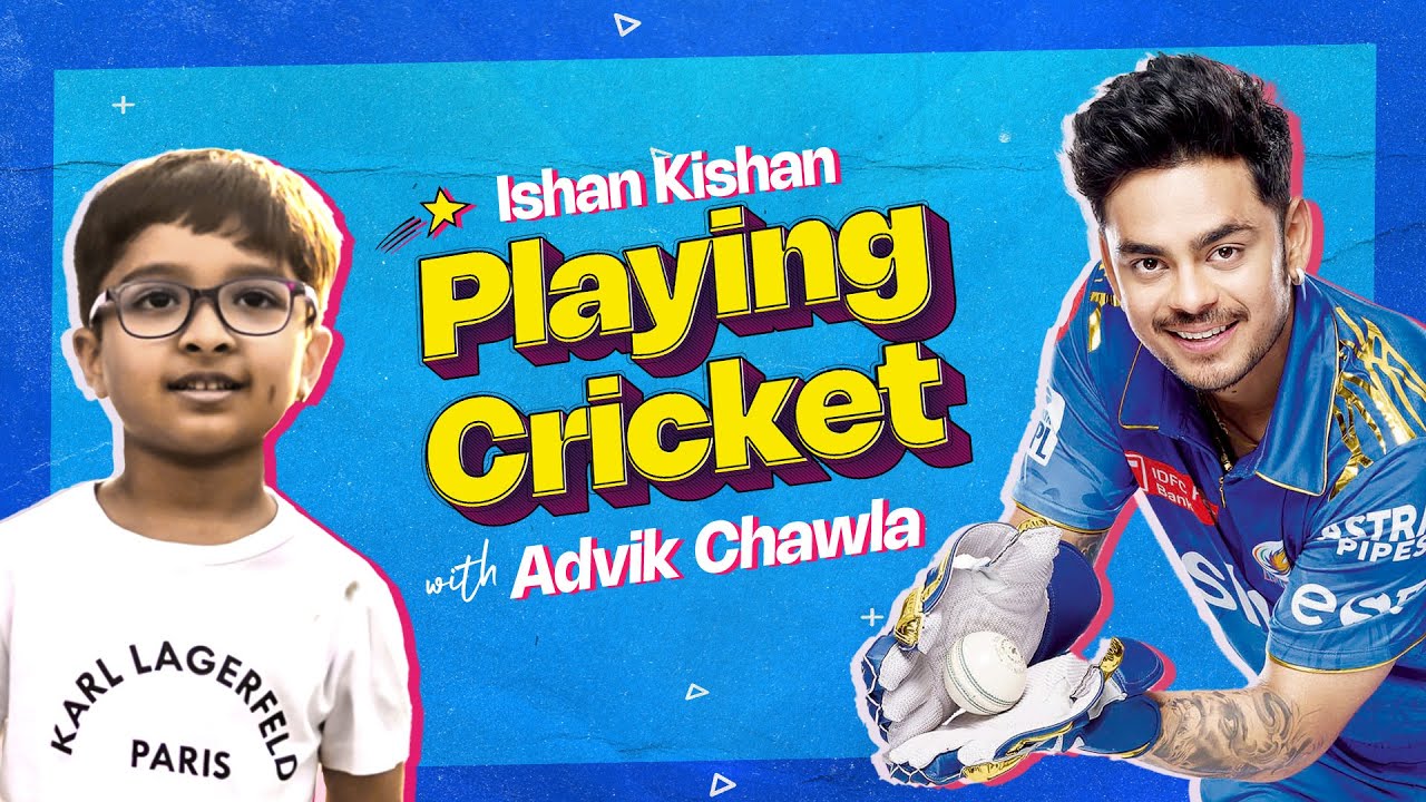 Ishan Kishan plays cricket with Advik Chawla  Mumbai Indians