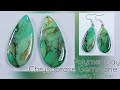 Polymer clay faux chrysoprase  gemstones earringsjewelry tutorial