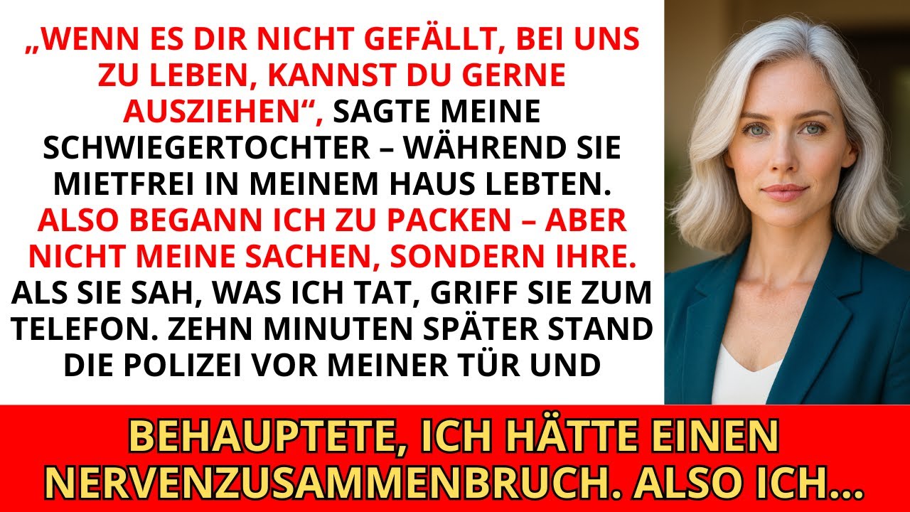 „Wenn es dir nicht gefällt, bei uns zu leben, dann geh“, sagte meine Schwiegertochter – während s...