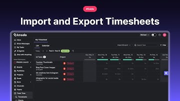 Import and Export Timesheets