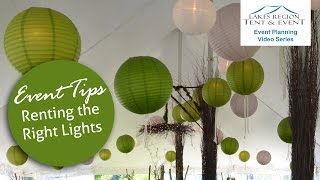 Lighting Options for Wedding Tents