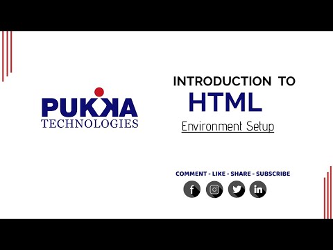 Introduction to HTML - ENVIRONMENT SETUP (VSCODE)