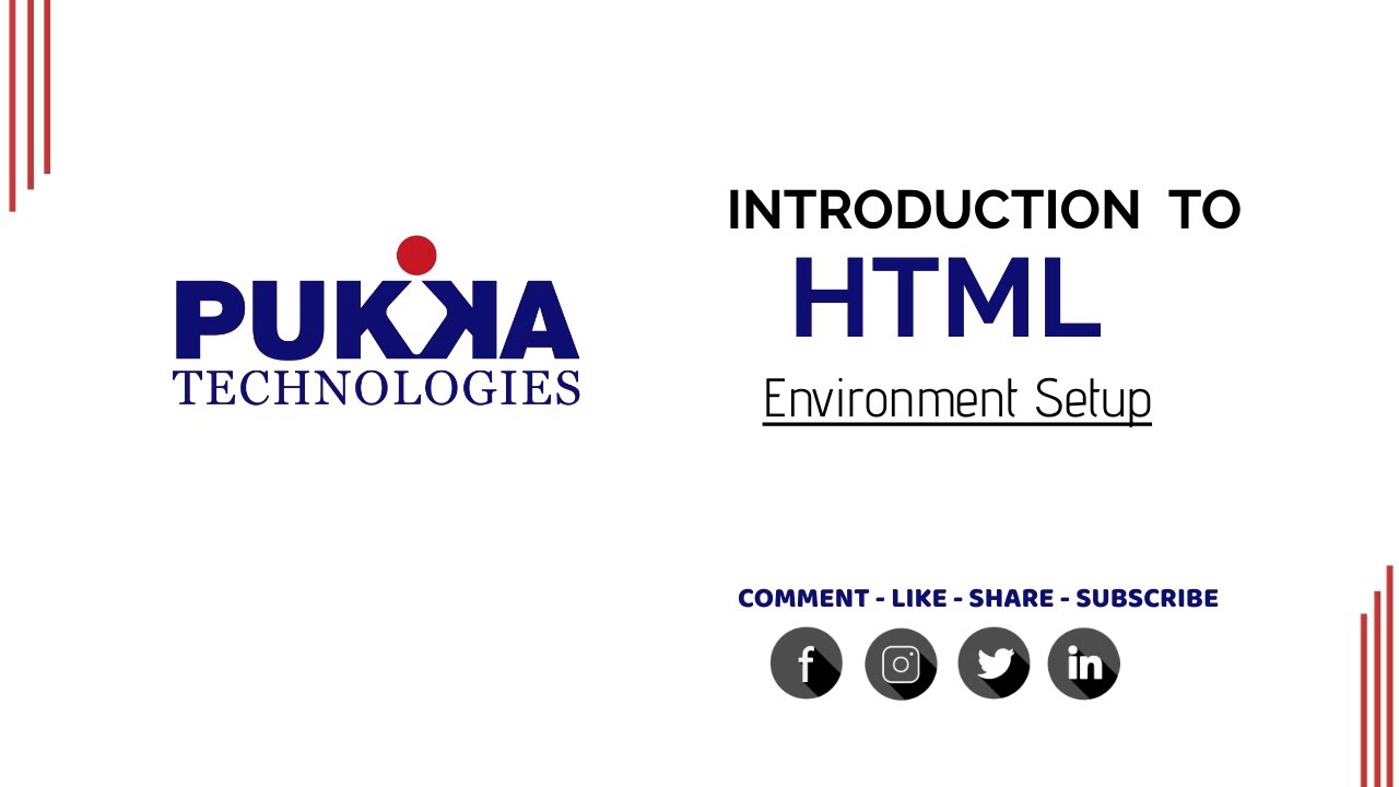 Introduction to HTML - ENVIRONMENT SETUP (VSCODE) - YouTube