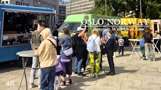 OSLO NORWAY, Summer Walk 18th of June☀️Virtual Walking Tour! 4K🇳🇴