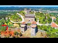 Ourm castle aerial view  castelo de ourm  pao dos condes de ourm  4k ultra.