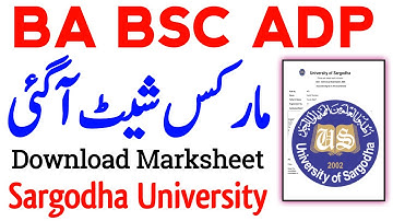 BA BSC ADP Marksheet 2025 UOS | How to Download Marksheet UOS | ADA ADS ADC Result