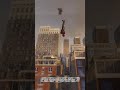 Insane close call while swinging through the city! 🕸️ #gaming #spiderman2 #ps5pro #gameplay #shorts