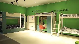 School Furniture School Desk And Chair Foldable Training Desk Dormitory Bunk Bed