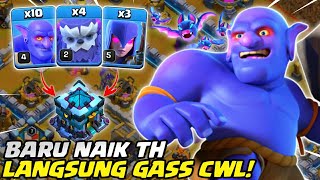 BARU NAIK TH 13? BANTAI WAR PAKAI PASUKAN INI! CWL DISIKAT HABIS - STRATEGI TH 13 | COC INDONESIA