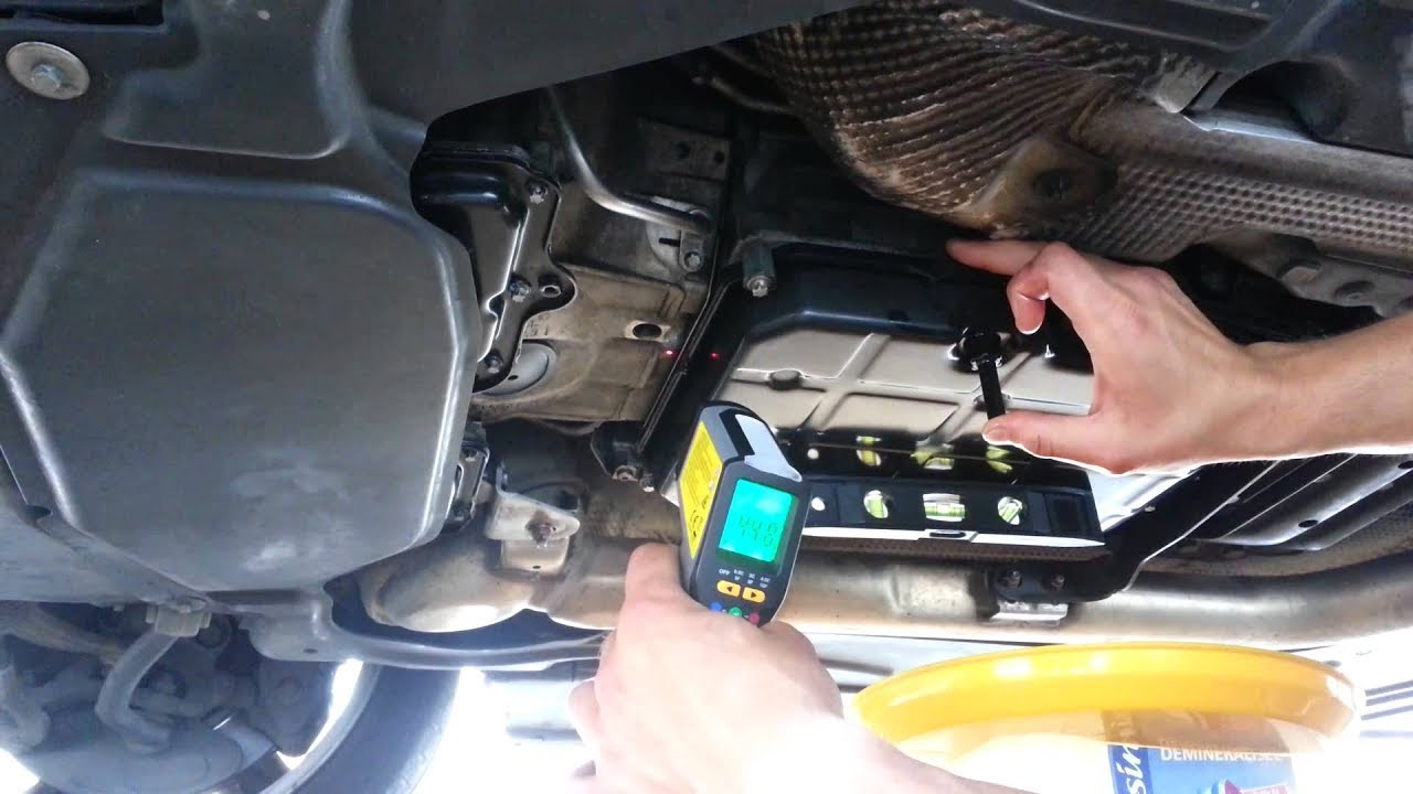 Mercedes Benz Automatic Transmission Oil level Check 722.9 - YouTube