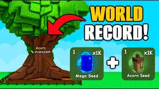 PLANTING 1000 ACORN SEEDS vs 1000 MEGA SEEDS to get TALLEST PLANT in Grow a Garden 2 Roblox screenshot 2