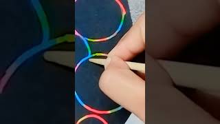 #viral video #art #bubble art with scratch paper #easy viral art