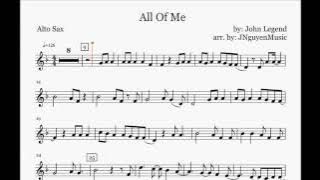 All Of Me   John Legend Sax alto