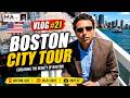 BOSTON CITY TOUR Part 2 | Exploring Boston Harbor & Downtown | USA Travel Vlog #21