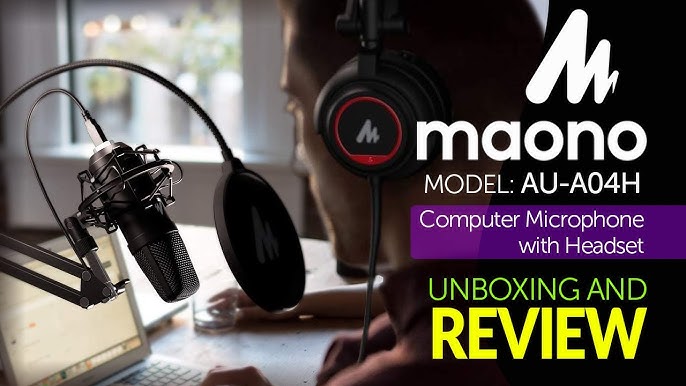 MAONO Micrófono USB, 192KHZ/24Bit Plug & Play PC Computadora Podcast C –  Digvice