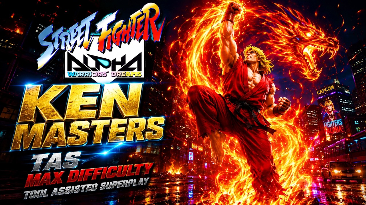 TAS】STREET FIGHTER ALPHA  ZERO - KEN MASTERS DESTROYS EVERYONE