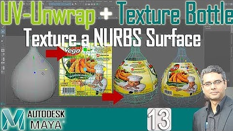 How to UV Unwrap & Texture a NURBS Bottle in Maya | NURBS Surface Texture and UV Unwrap | Lesson 13