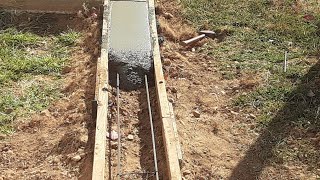 Dog Kennel Footer Concrete Pour