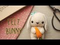 Felt easter bunny with carrot toy  felt crafts  