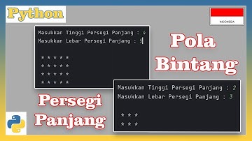 Program Python Membuat Pola Persegi Panjang Bintang